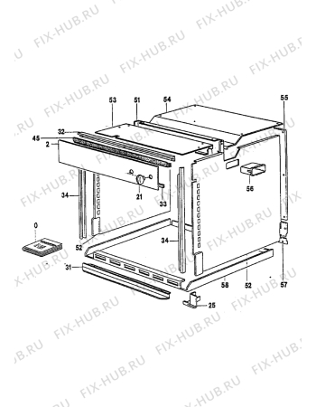 Взрыв-схема плиты (духовки) Electrolux CO1065P2 - Схема узла Housing 001